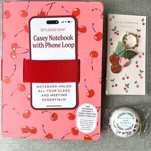 Studio Red Cherry notebook with phone loop bundle